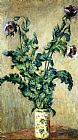 Claude Monet Canvas Paintings - Monet Purple Poppies